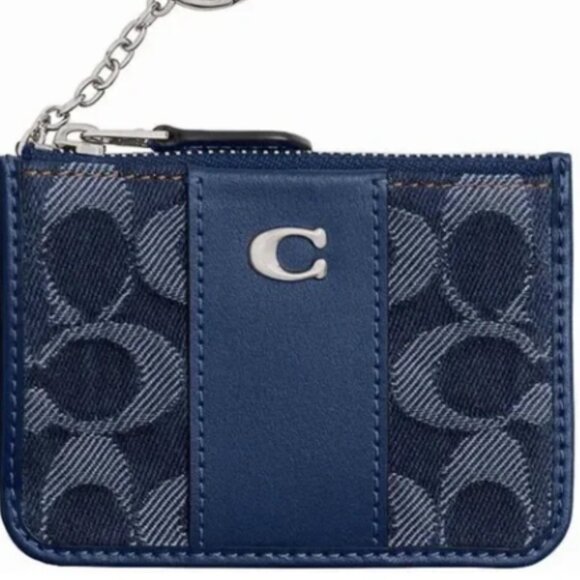 Coach Denim Signature Mini ID Card Case - Picture 4 of 4